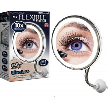Mobee Flexible 10X Zoomlu Esnek Işıklı Makyaj Aynası