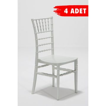 Mobetto 4 Adet Soho Beyaz Sandalye