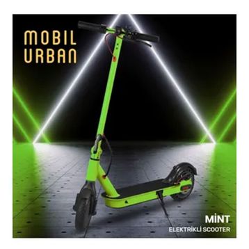 Mobil Urban Mint Led Ekranlı Katlanabilir Yeşil Elektrikli Scooter