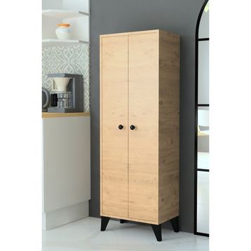 Mobilique Venedik 6 Raflı Atlantik Çam145 cm Çok Amaçlı Dolap