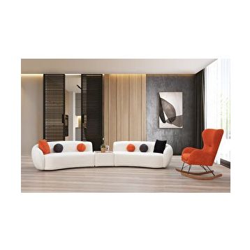 Mobilyabazari Teddy Wosse Modern Sallanır Sandalyeli Köşe Koltuk Takımı