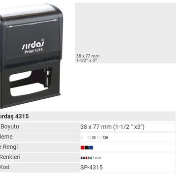 MobiStamps 4315 Mavi Keçeli Kaşe