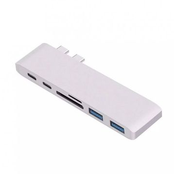 Mobitell 7in1 Type-C to PD 2xUSB Type-C HDTV SD TF Dönüştürücü Adaptör