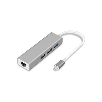 Mobitell Type-c To 3x Usb Hub Ve Gigabit Ethernet Adaptör