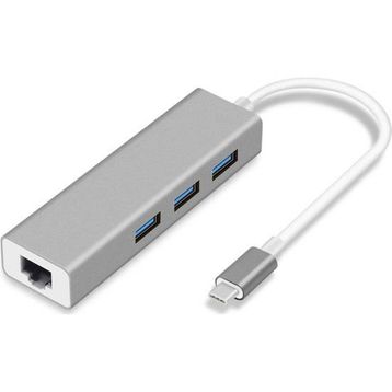 Mobitell Type-c To 3x Usb Hub Ve Gigabit Ethernet Adaptör