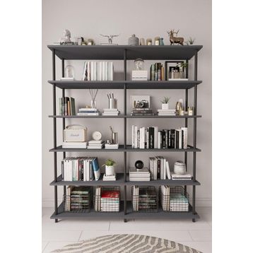 Mobitopya 150 cm Antrasit Kitaplık