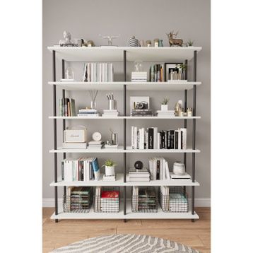 Mobitopya 150 cm Beyaz Kitaplık
