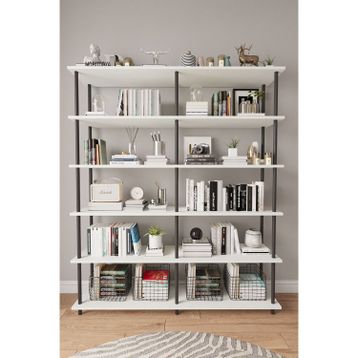 Mobitopya 150 cm Beyaz Kitaplık