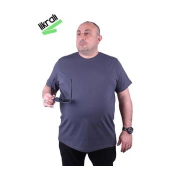 Moc Grande 11160 Büyük Beden Basic Füme Erkek T-shirt