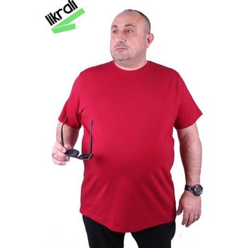 Moc Grande 11160 Büyük Beden Bordo Erkek T-shirt