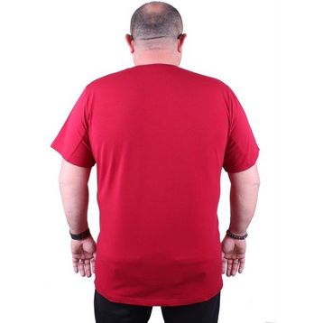 Moc Grande 11160 Büyük Beden Bordo Erkek T-shirt