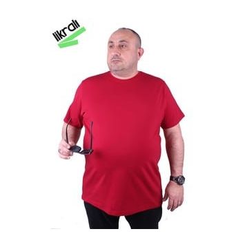 Moc Grande 11160 Büyük Beden Bordo Erkek T-shirt