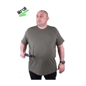 Moc Grande 11160 Büyük Beden Haki Erkek T-shirt