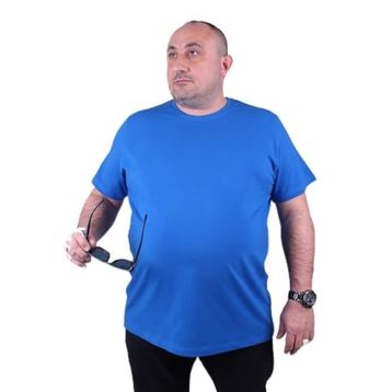 Moc Grande 11160 Büyük Beden Saks Erkek T-shirt