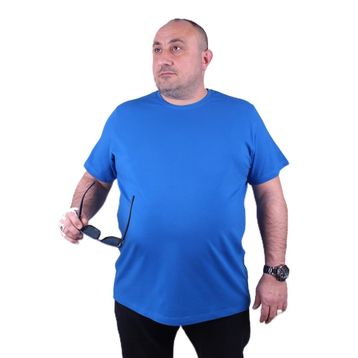 Moc Grande 11160 Büyük Beden Saks Erkek T-shirt