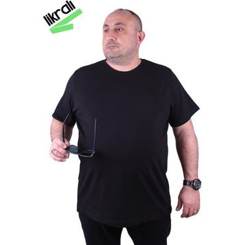 Moc Grande 11160 Büyük Beden Siyah Erkek T-shirt
