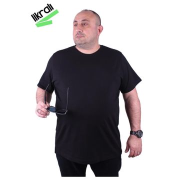 Moc Grande 11160 Büyük Beden Siyah Erkek T-shirt