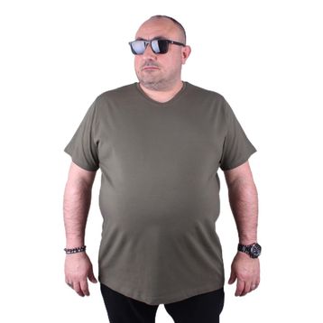 Moc Grande 11170 Büyük Beden Haki Erkek T-shirt