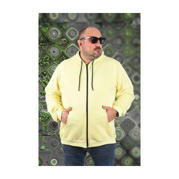 Moc Grande 11701 Sarı 3 İp Kapüşonlu Erkek Sweatshirt