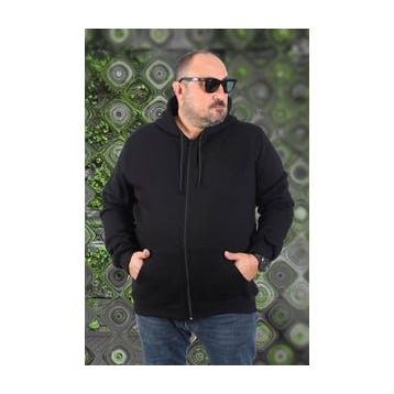 Moc Grande 11701 Siyah Kapüşonlu Erkek Sweatshirt