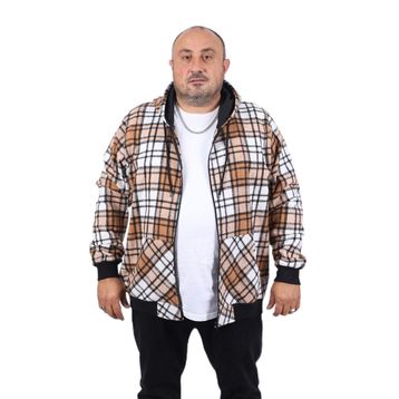 Moc Grande 22209 Kiremit Kangaroo Pocket Stripe Oduncu Gömlek Erkek Sweatshirt
