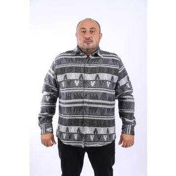 Moc Grande 22211 Siyah MC Rug Print Oduncu Erkek Gömlek