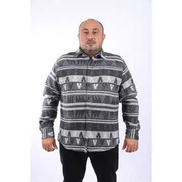 Moc Grande 22211 Siyah MC Rug Print Oduncu Erkek Gömlek