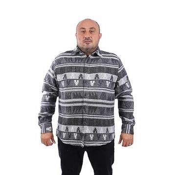 Moc Grande 22211 Siyah MC Rug Print Oduncu Erkek Gömlek