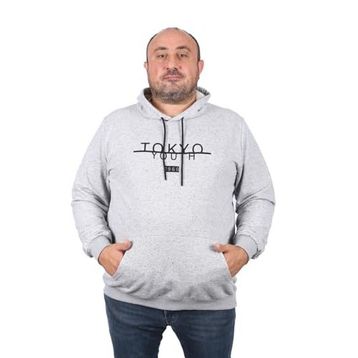 Moc Grande 22702 Gri Tokyo Büyük Beden Erkek Sweatshirt