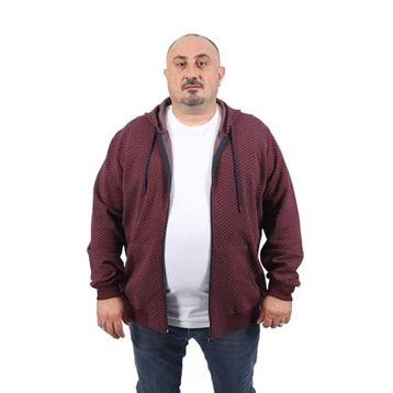 Moc Grande 22718 Bordo Büyük Beden Direction Erkek Sweatshirt