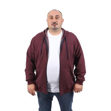 Moc Grande 22718 Bordo Büyük Beden Direction Erkek Sweatshirt