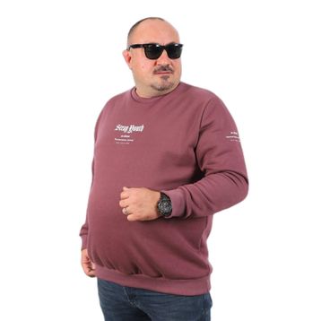 Moc Grande 22730 Lila Bisiklet Yaka Stray South Erkek Sweatshirt