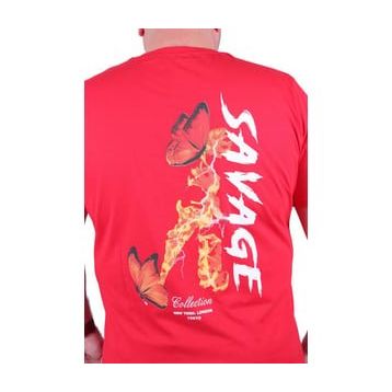 Moc Grande 23101 Savage Büyük Beden Kırmızı Erkek T-shirt