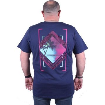 Moc Grande 23103 İsland Büyük Beden Marin Erkek T-shirt