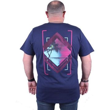 Moc Grande 23103 İsland Büyük Beden Marin Erkek T-shirt