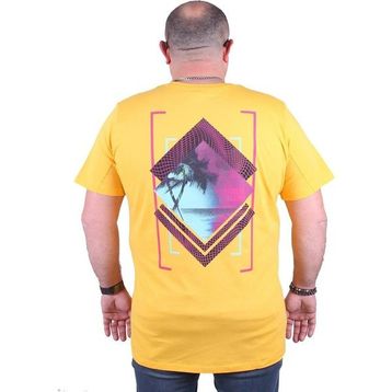 Moc Grande 23103 İsland Büyük Beden Sarı Erkek T-shirt