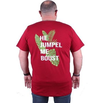 Moc Grande 23109 Jumpel Büyük Beden Bordo Erkek T-shirt