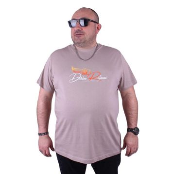 Moc Grande 23112 Wings Büyük Beden Toprak Erkek T-shirt