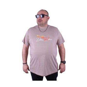 Moc Grande 23112 Wings Büyük Beden Toprak Erkek T-shirt