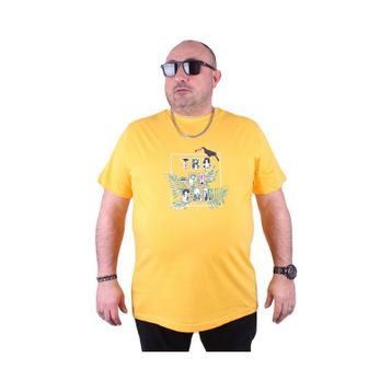Moc Grande 23114 Tropical Büyük Beden Sarı Erkek T-shirt