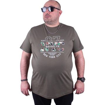 Moc Grande 23115 Nyc Büyük Beden Haki Erkek T-shirt