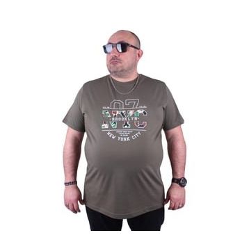Moc Grande 23115 Nyc Büyük Beden Haki Erkek T-shirt