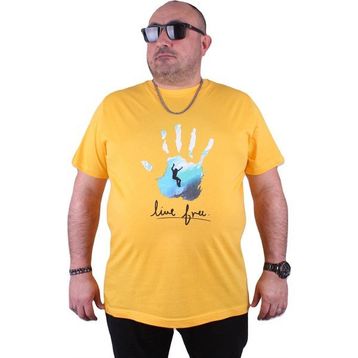 Moc Grande 23117 Surf Büyük Beden Sarı Erkek T-shirt
