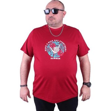 Moc Grande 23119 Sıfır Yaka Summer Bordo Erkek T-shirt