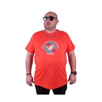 Moc Grande 23119 Summer Büyük Beden Nar Çiçeği Erkek T-shirt