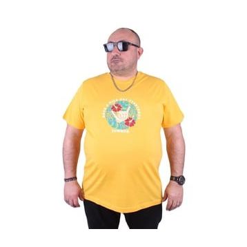 Moc Grande 23119 Summer Büyük Beden Sarı Erkek T-shirt