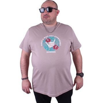 Moc Grande 23119 Summer Büyük Beden Toprak Erkek T-shirt