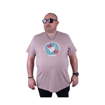 Moc Grande 23119 Summer Büyük Beden Toprak Erkek T-shirt