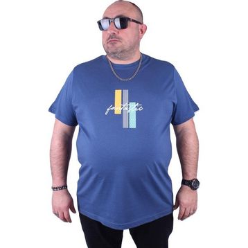 Moc Grande 23121 Fantastic Büyük Beden İndigo Erkek T-shirt