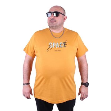 Moc Grande 23123 Space Büyük Beden Hardal Erkek T-shirt